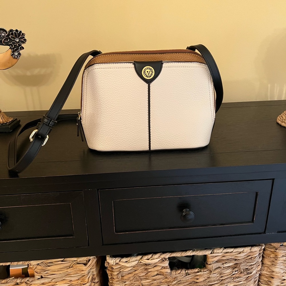 Adrienne Vittadini Cream, Brown & Black Crossbody